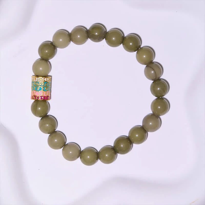 Buddha Stones Natural Alashan Agate Encourage Bracelet