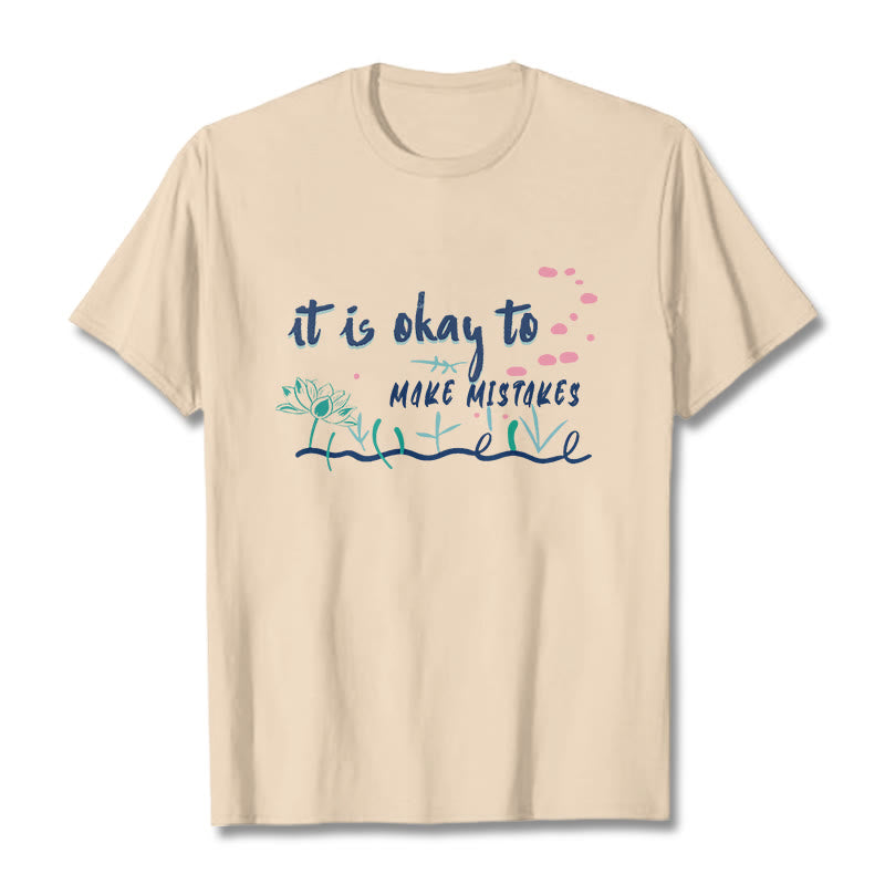 Buddha Stones It Is Okay To Make Mistakes Tee T-shirt - Bisque - 2XL - image 9