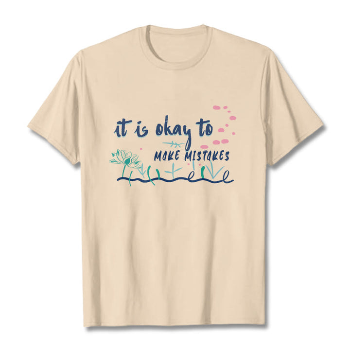 Buddha Stones It Is Okay To Make Mistakes Tee T-shirt - Bisque - 2XL - image 9