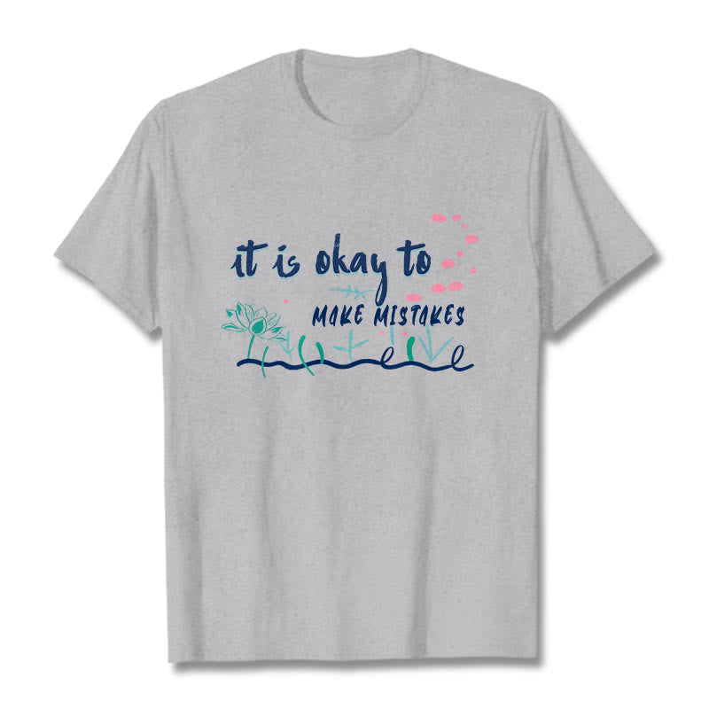Buddha Stones It Is Okay To Make Mistakes Tee T-shirt - LightGrey - 2XL - image 19