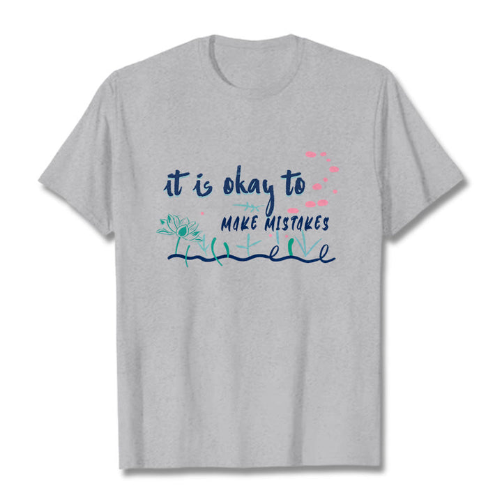 Buddha Stones It Is Okay To Make Mistakes Tee T-shirt - LightGrey - 2XL - image 19