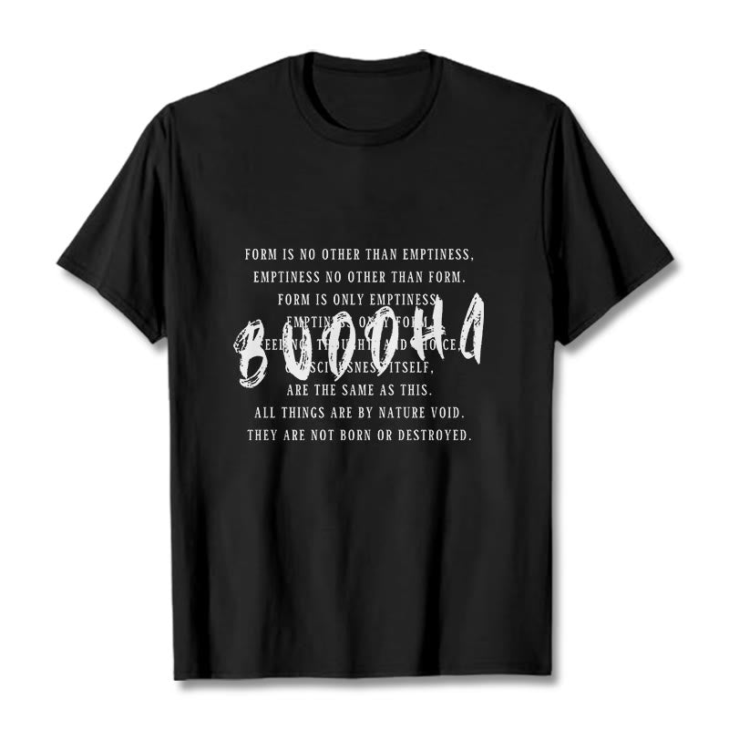 Buddha Stones Form Is No Other Than Emptiness Tee T-shirt - Black - 2XL - image 1