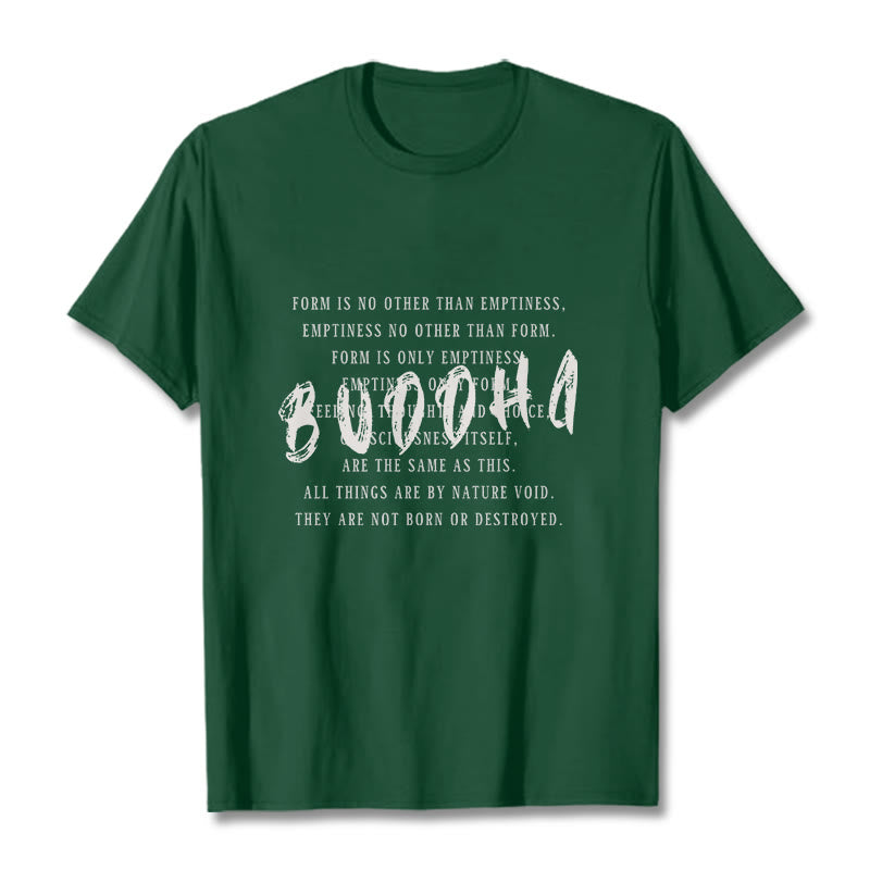 Buddha Stones Form Is No Other Than Emptiness Tee T-shirt - ForestGreen - 2XL - image 10