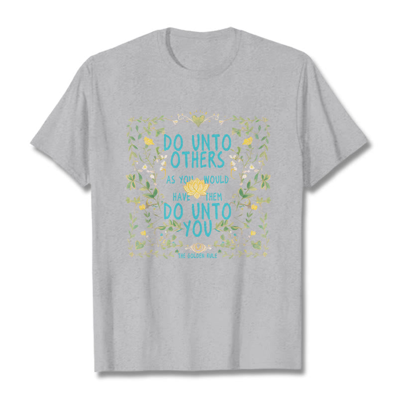 Buddha Stones The Golden Rule Lotus Tee T-shirt - LightGrey - 2XL - image 19