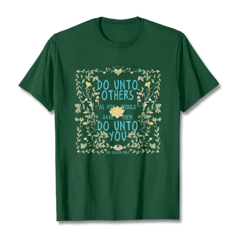 Buddha Stones The Golden Rule Lotus Tee T-shirt - ForestGreen - 2XL - image 12