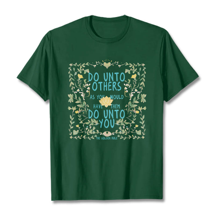 Buddha Stones The Golden Rule Lotus Tee T-shirt - ForestGreen - 2XL - image 12