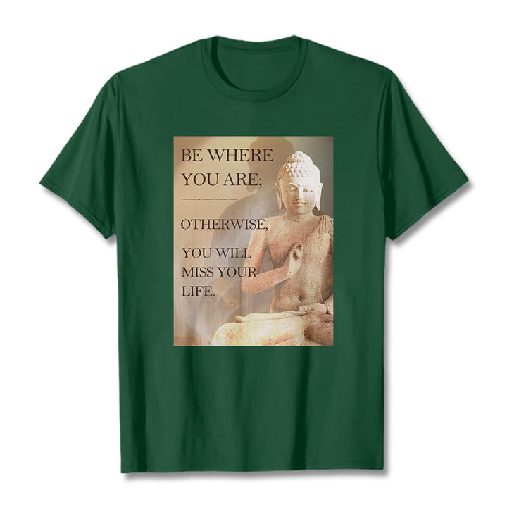 Buddha Stones Be Where You Are Tee T-shirt - ForestGreen - 2XL - image 7