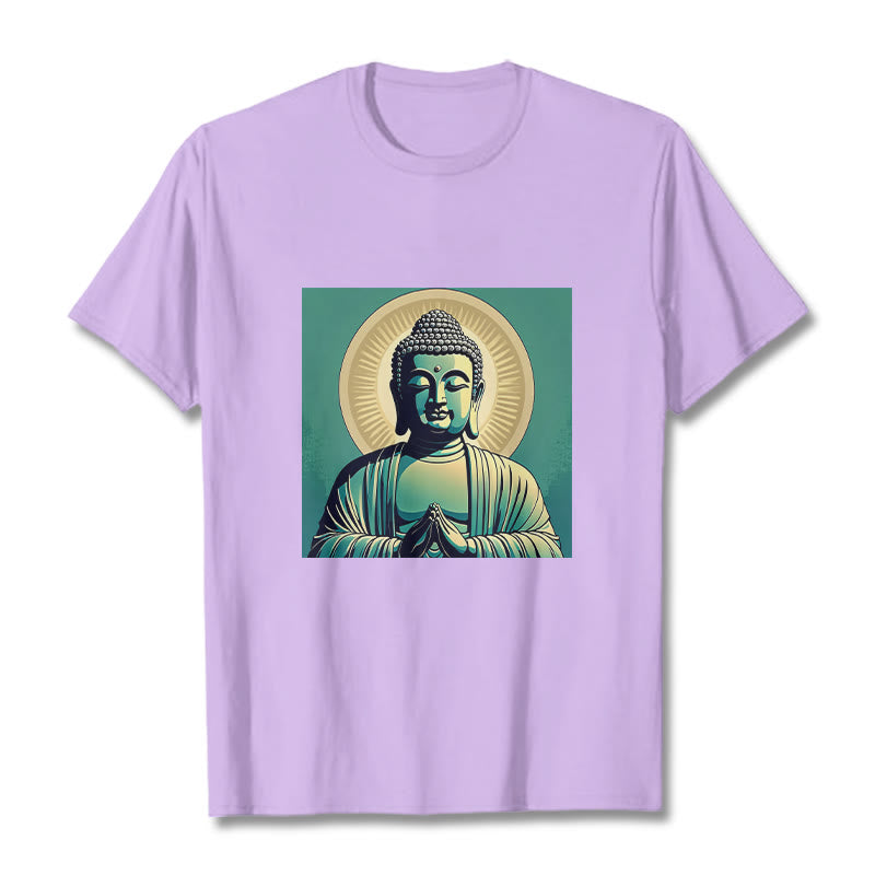 Buddha Stones Aura Green Buddha Tee T-shirt - Plum - 2XL - image 16