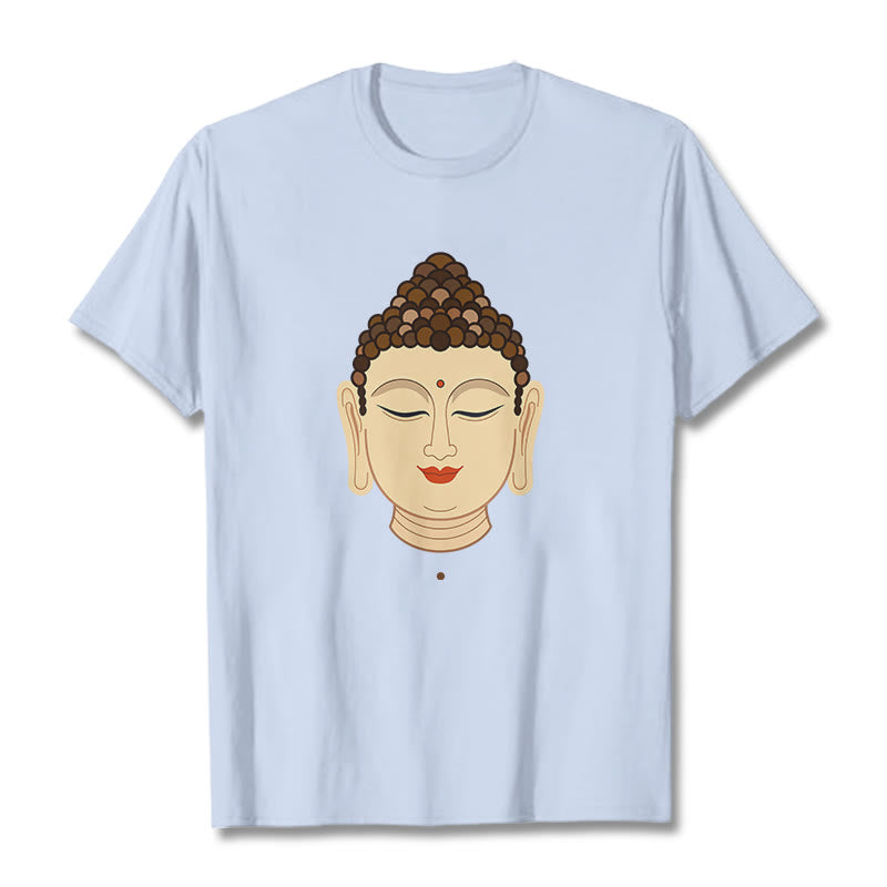 Buddha Stones Meditation Buddha Tee T-shirt - LightCyan - 2XL - image 18
