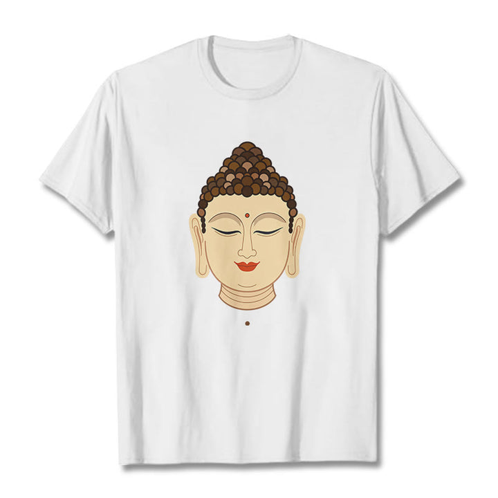 Buddha Stones Meditation Buddha Tee T-shirt - White - 2XL - image 3
