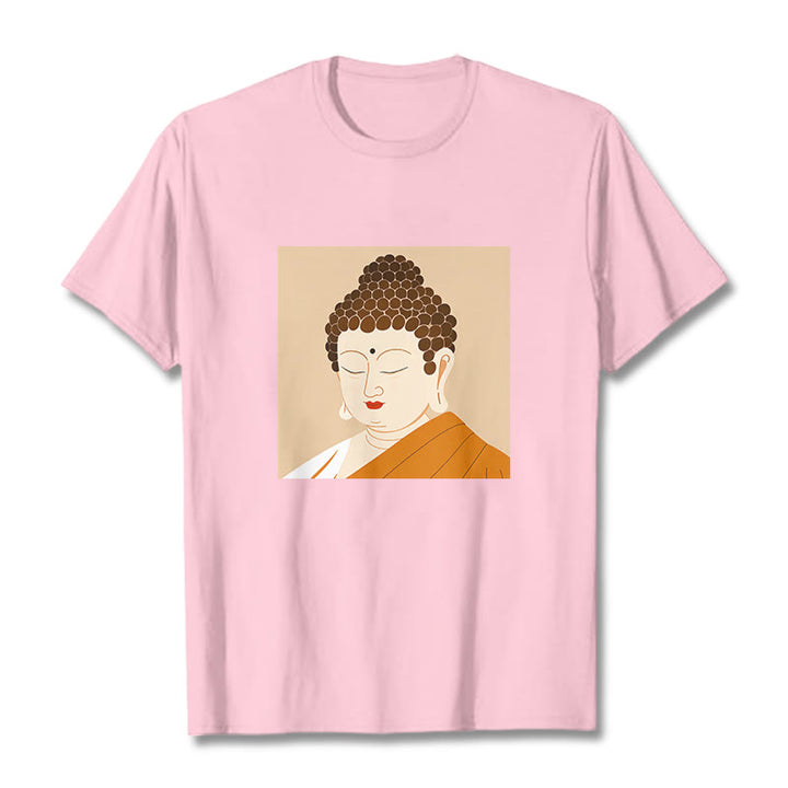 Buddha Stones Close Eyes And Relax Buddha Tee T-shirt - LightPink - 2XL - image 12