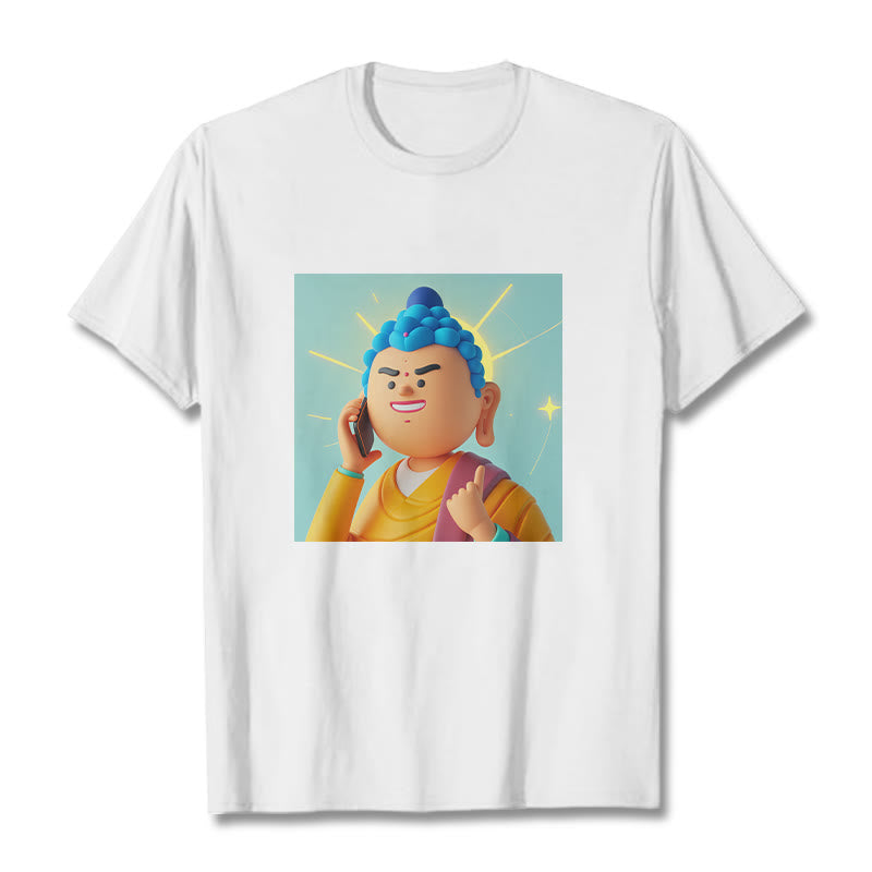 Buddha Stones Funny Cartoon Buddha Tee T-shirt