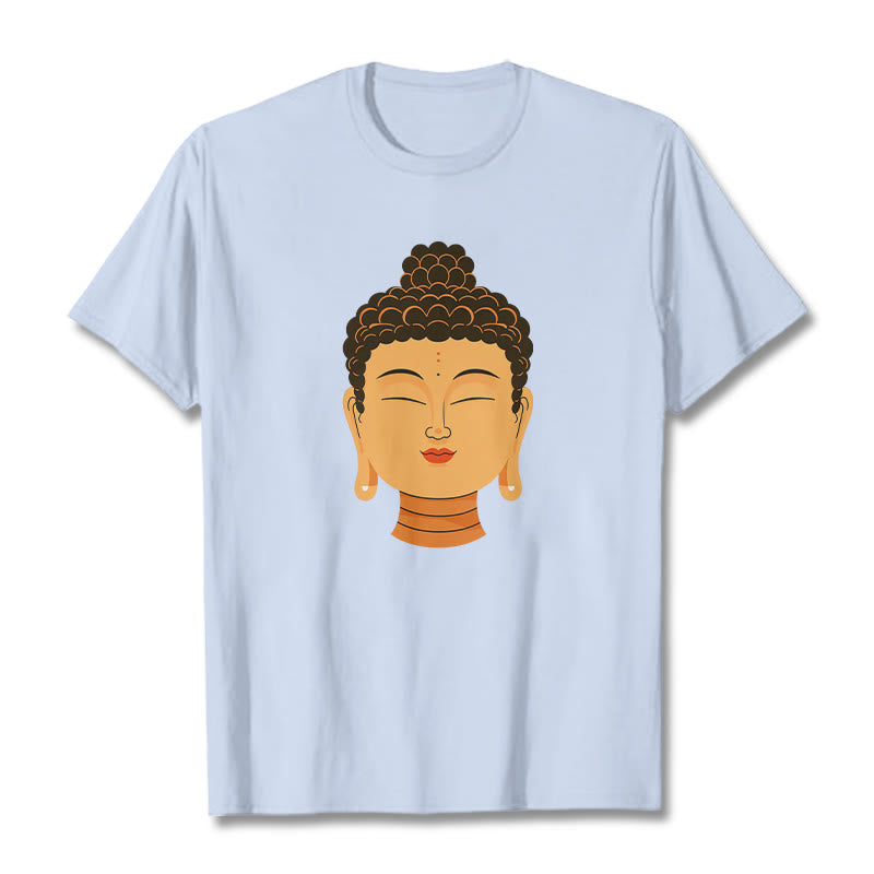 Buddha Stones Blessed Meditation Buddha Tee T-shirt - LightCyan - 2XL - image 10