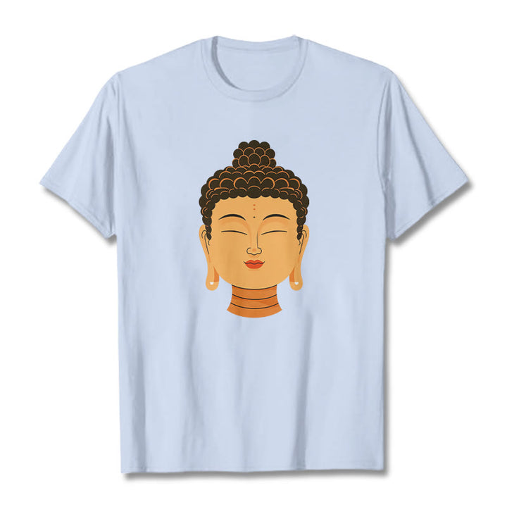 Buddha Stones Blessed Meditation Buddha Tee T-shirt - LightCyan - 2XL - image 10