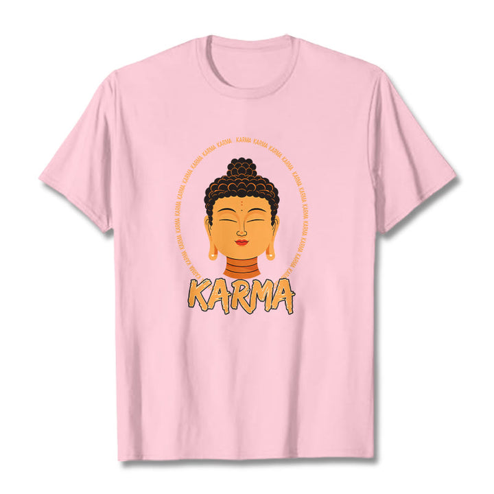 Buddha Stones Karma Buddha Tee T-shirt - LightPink - 2XL - image 11