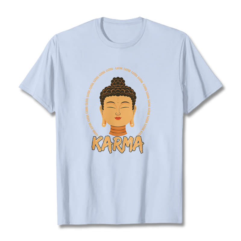Buddha Stones Karma Buddha Tee T-shirt - LightCyan - 2XL - image 10