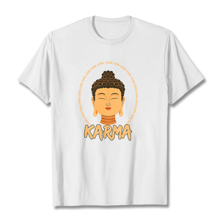 Buddha Stones Karma Buddha Tee T-shirt - White - 2XL - image 7