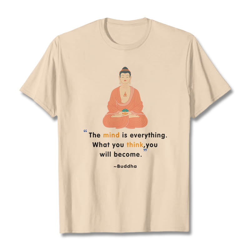 Buddha Stones The Mind Is Everything Meditation Buddha Tee T-shirt - Bisque - 2XL - image 17