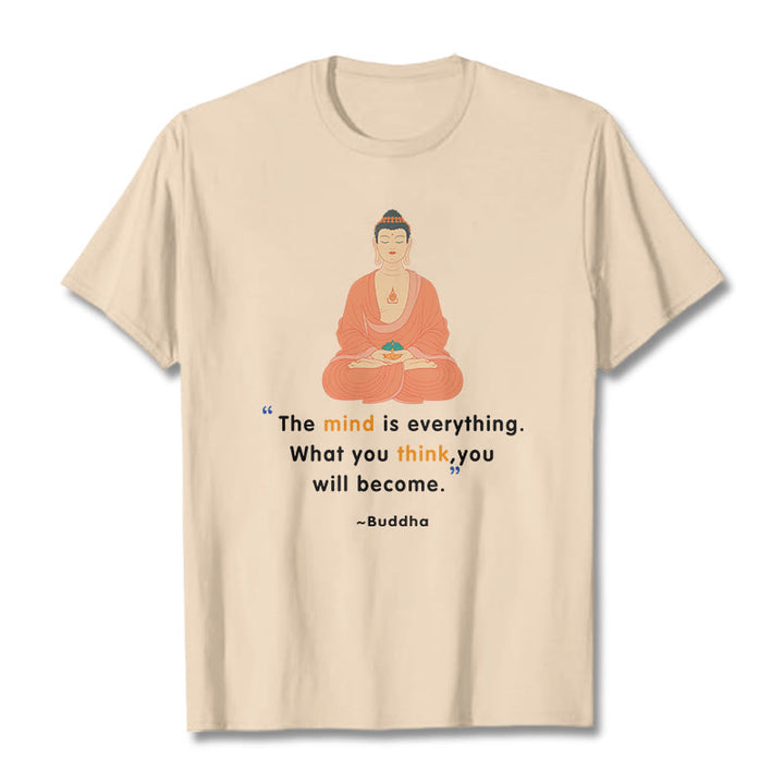 Buddha Stones The Mind Is Everything Meditation Buddha Tee T-shirt - Bisque - 2XL - image 17