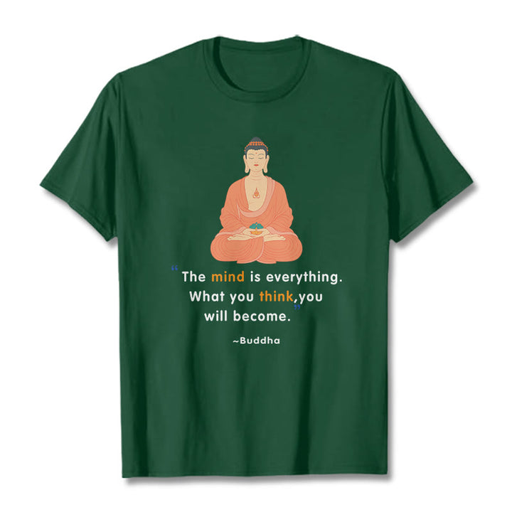Buddha Stones The Mind Is Everything Meditation Buddha Tee T-shirt - ForestGreen - 2XL - image 11