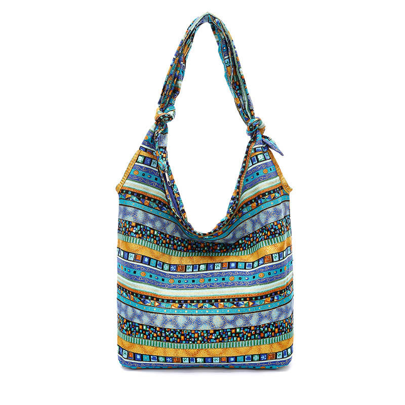 Buddha Stones Cotton Stripes Crossbody Bag Shoulder Bag