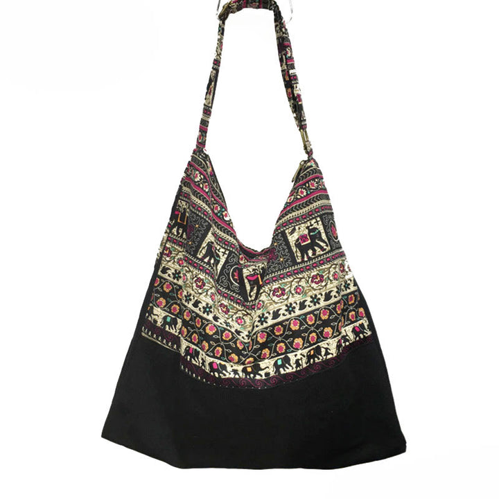 Buddha Stones Cotton Crossbody Bag Shoulder Bag