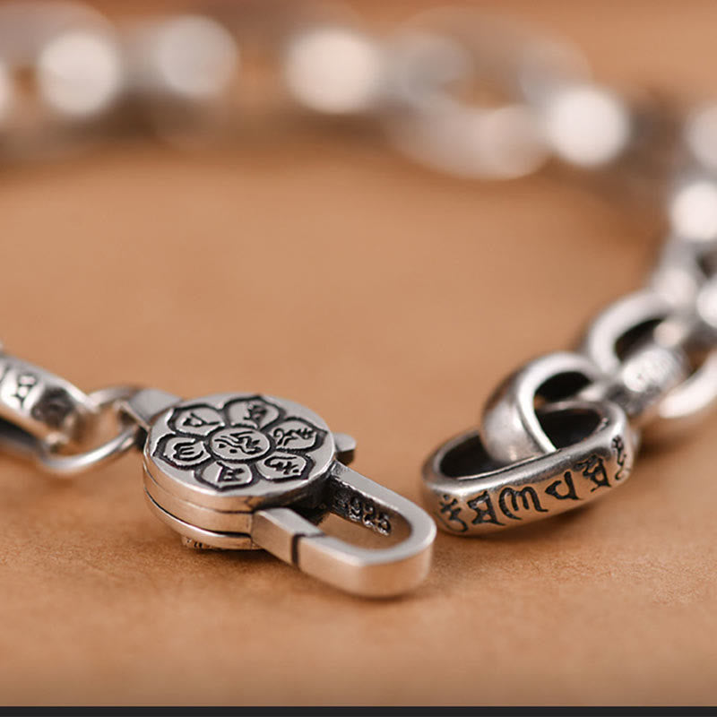 Buddha Stones 925 Sterling Silver Six True Words Wisdom Calm Bracelet - image 10