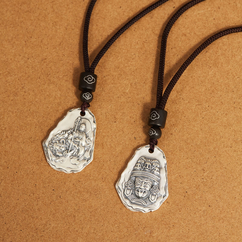 Buddha Stones 999 Sterling Silver Ksitigarbha Buddha Zakiram Goddess Necklace Pendant - image 8