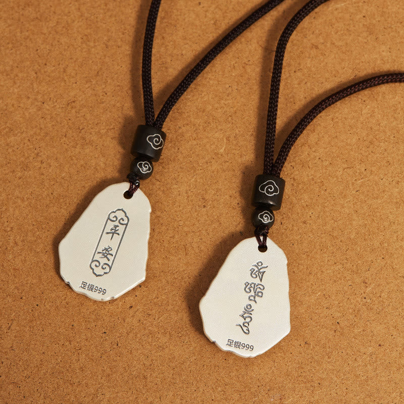 Buddha Stones 999 Sterling Silver Ksitigarbha Buddha Zakiram Goddess Necklace Pendant - image 10