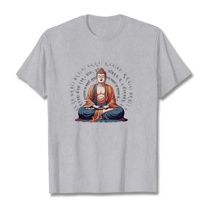 Buddha Stones Sanskrit Heart Sutra Form Is No Other Than Emptiness Tee T-shirt