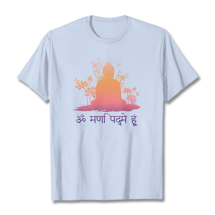 Buddha Stones Sanskrit OM NAMAH SHIVAYA Tee T-shirt - LightCyan - 2XL - image 19