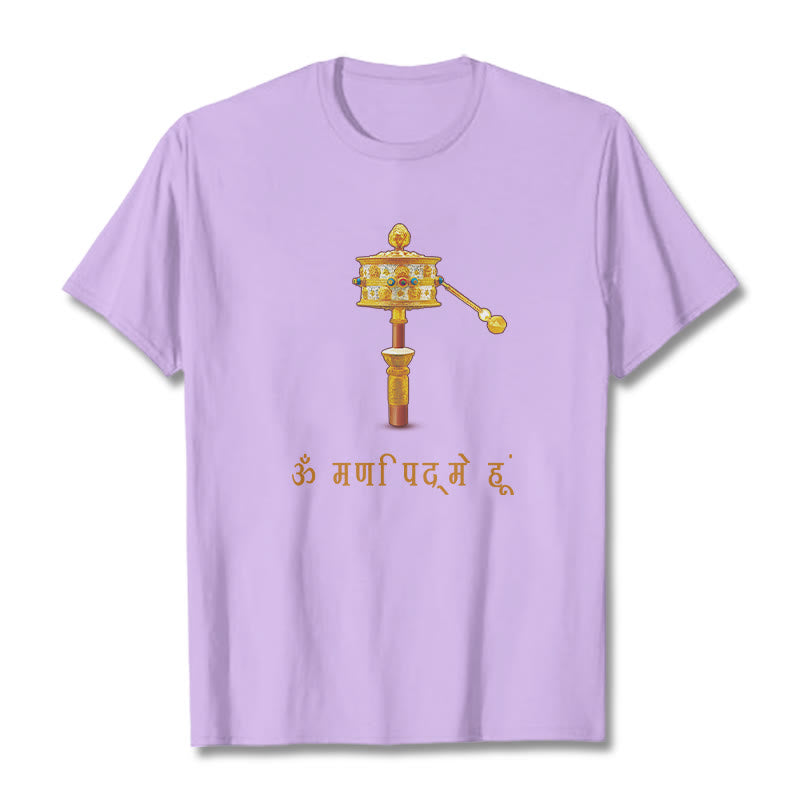 Buddha Stones Sanskrit OM NAMAH SHIVAYA Prayer Wheel Tee T-shirt - Plum - 2XL - image 17