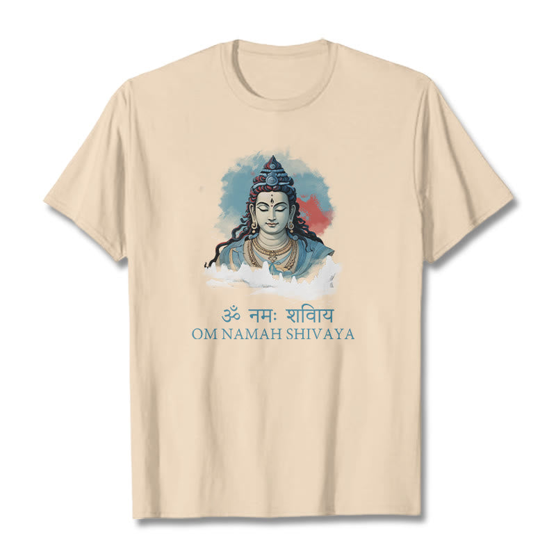 Buddha Stones Sanskrit OM NAMAH SHIVAYA Colorful Clouds Tee T-shirt - Bisque - 2XL - image 7
