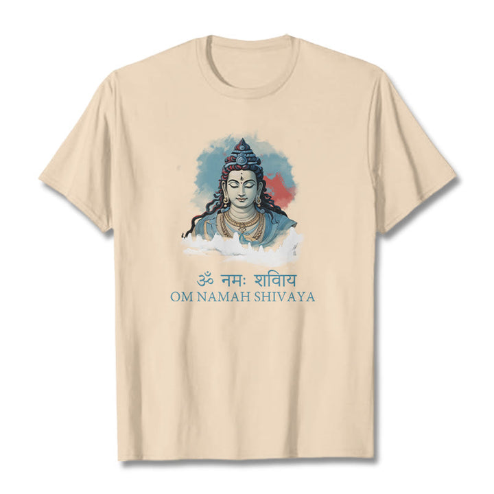 Buddha Stones Sanskrit OM NAMAH SHIVAYA Colorful Clouds Tee T-shirt - Bisque - 2XL - image 7