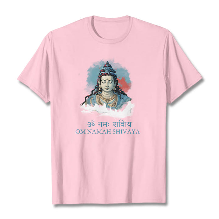 Buddha Stones Sanskrit OM NAMAH SHIVAYA Colorful Clouds Tee T-shirt - LightPink - 2XL - image 11
