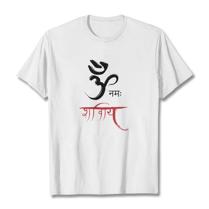 Buddha Stones OM NAMAH SHIVAYA Mantra Sanskrit Tee T-shirt