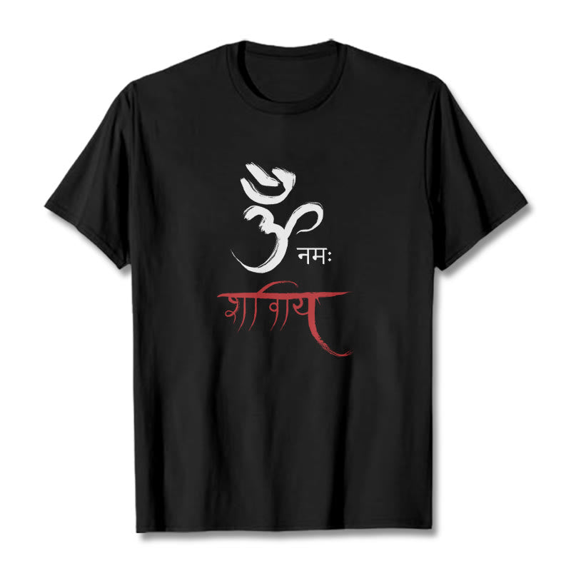 Buddha Stones OM NAMAH SHIVAYA Mantra Sanskrit Tee T-shirt