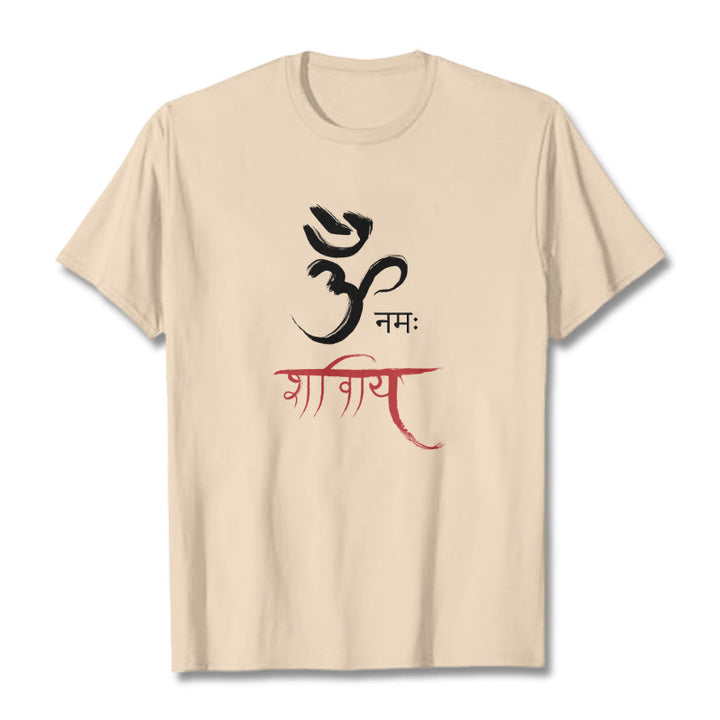 Buddha Stones OM NAMAH SHIVAYA Mantra Sanskrit Tee T-shirt