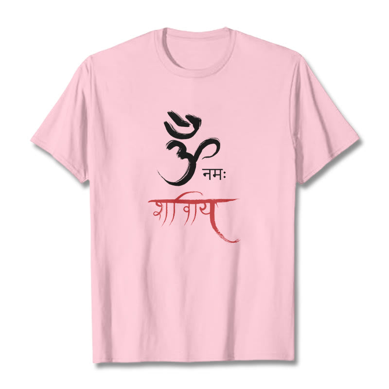 Buddha Stones OM NAMAH SHIVAYA Mantra Sanskrit Tee T-shirt - LightPink - 2XL - image 13