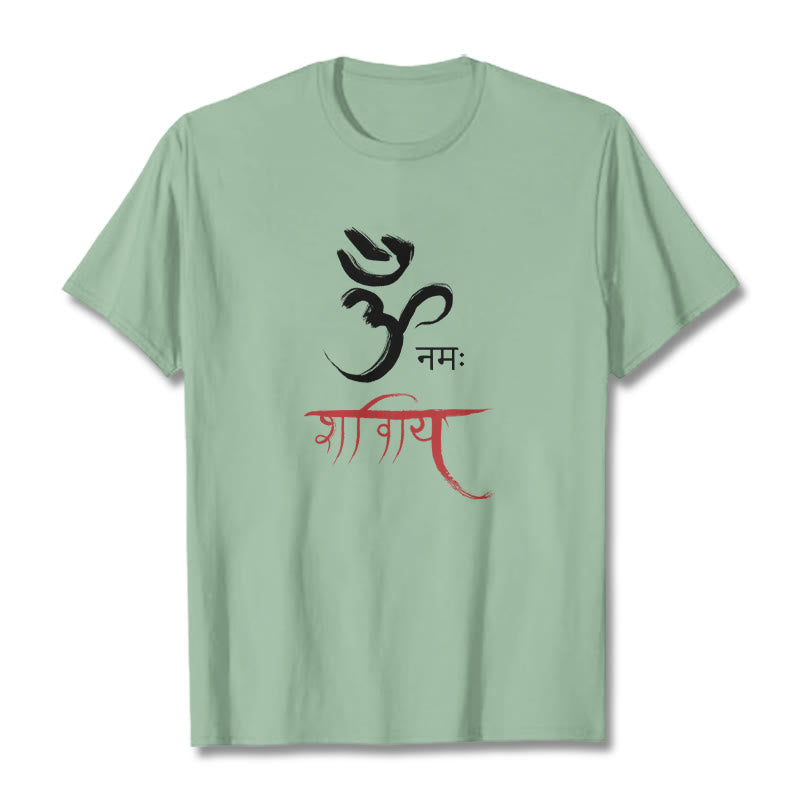 Buddha Stones OM NAMAH SHIVAYA Mantra Sanskrit Tee T-shirt - PaleGreen - 2XL - image 16