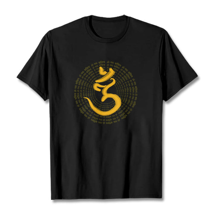 Buddha Stones 108 OM NAMAH SHIVAYA Mantra Sanskrit Tee T-shirt - Black - 2XL - image 2