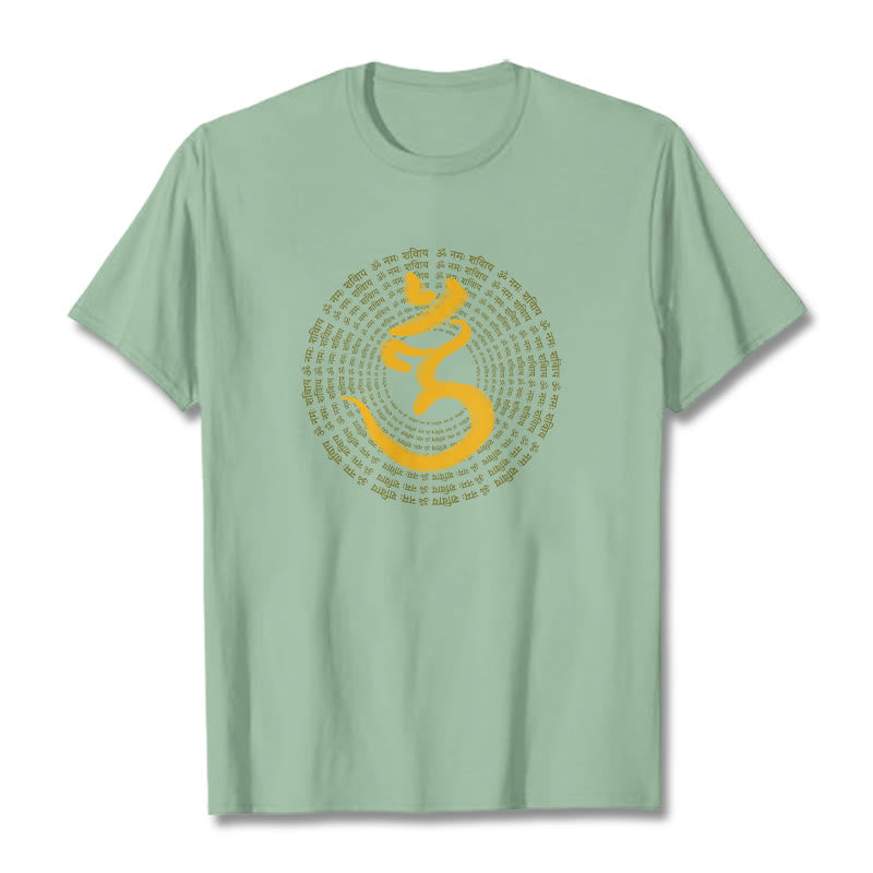 Buddha Stones 108 OM NAMAH SHIVAYA Mantra Sanskrit Tee T-shirt - PaleGreen - 2XL - image 16