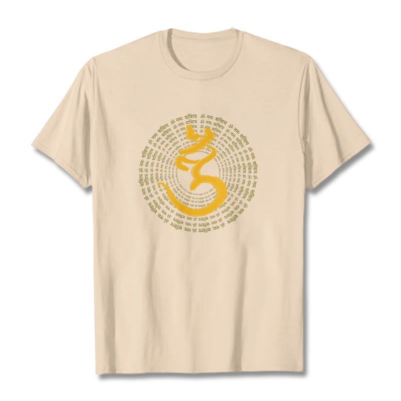 Buddha Stones 108 OM NAMAH SHIVAYA Mantra Sanskrit Tee T-shirt - Bisque - 2XL - image 10