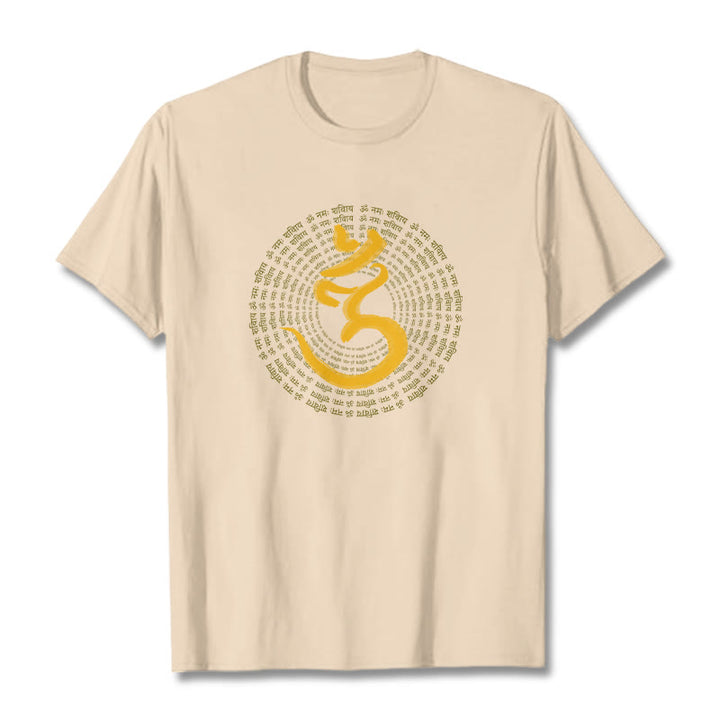 Buddha Stones 108 OM NAMAH SHIVAYA Mantra Sanskrit Tee T-shirt - Bisque - 2XL - image 10