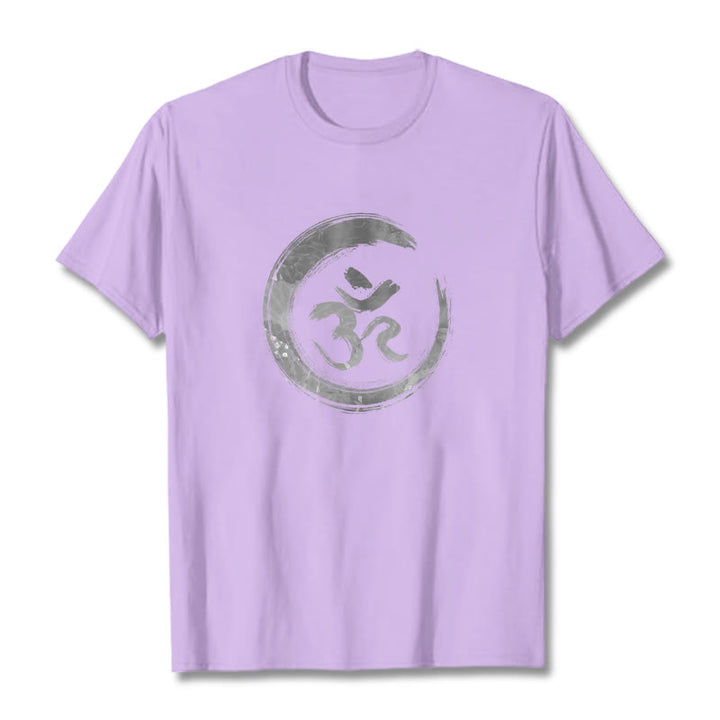 Buddha Stones OM Mantra Sanskrit Tee T-shirt - Plum - 2XL - image 16