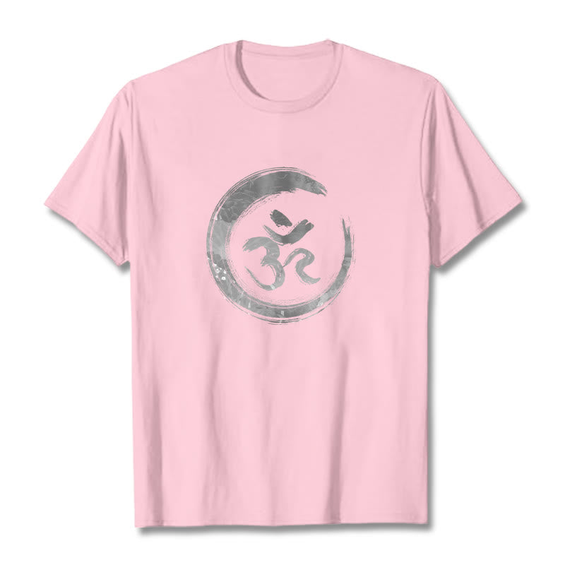 Buddha Stones OM Mantra Sanskrit Tee T-shirt - LightPink - 2XL - image 12