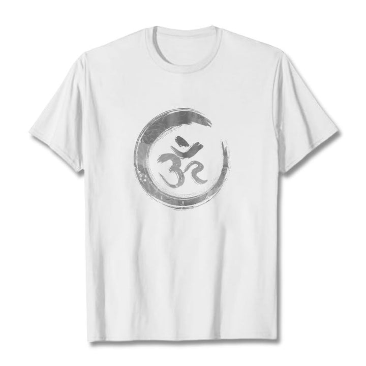 Buddha Stones OM Mantra Sanskrit Tee T-shirt - White - 2XL - image 5