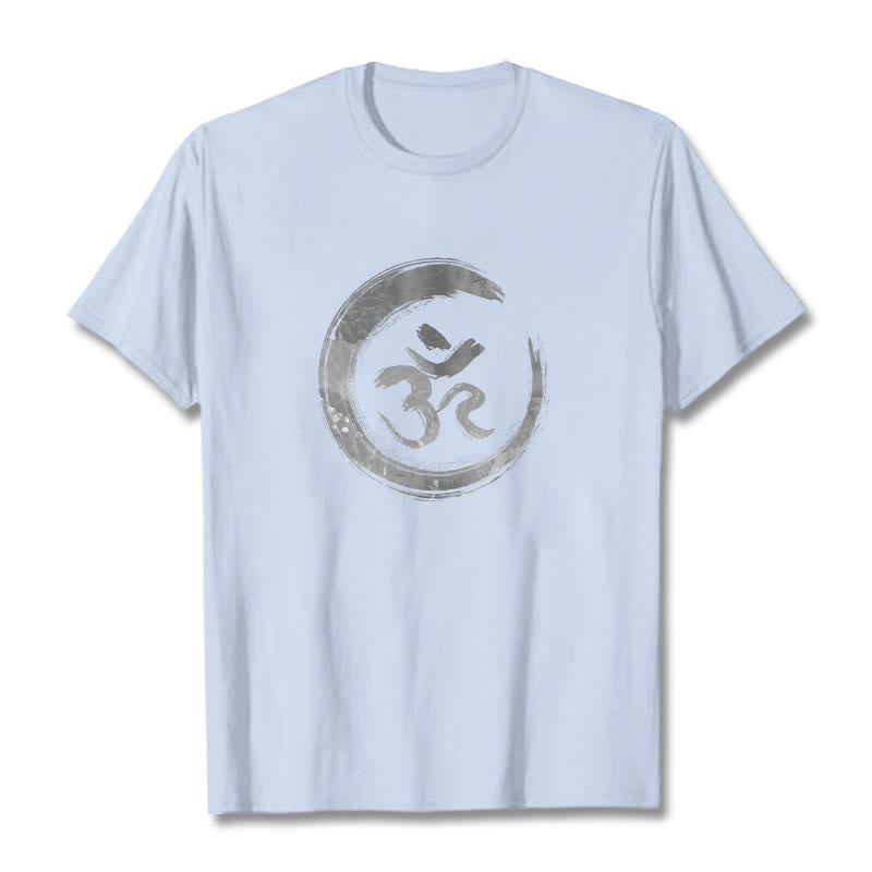 Buddha Stones OM Mantra Sanskrit Tee T-shirt - LightCyan - 2XL - image 18