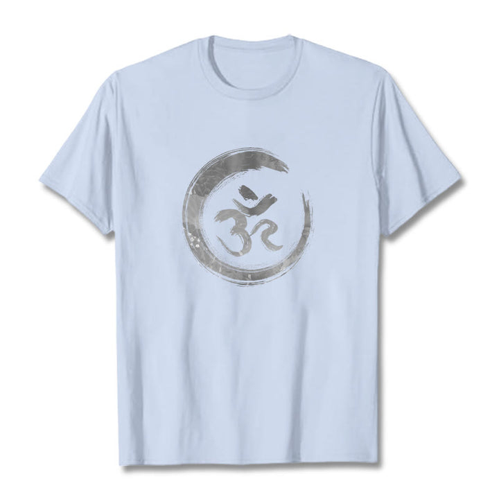 Buddha Stones OM Mantra Sanskrit Tee T-shirt - LightCyan - 2XL - image 18