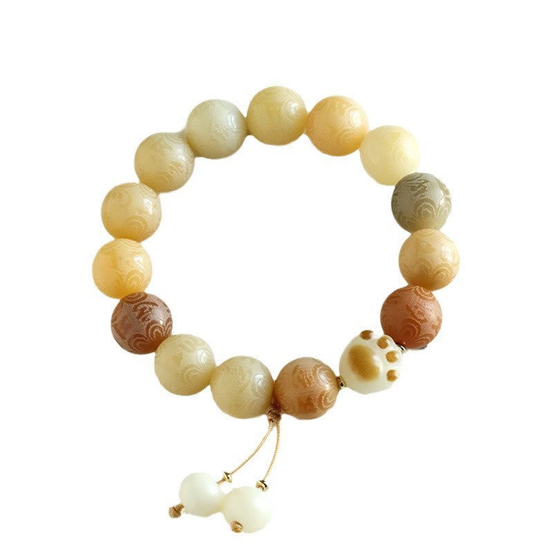 Buddha Stones Bodhi Seed Om Mani Padme Hum Carved Harmony Bracelet